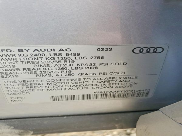 2023 AUDI Q5 S Line quattro Prestige — VINS