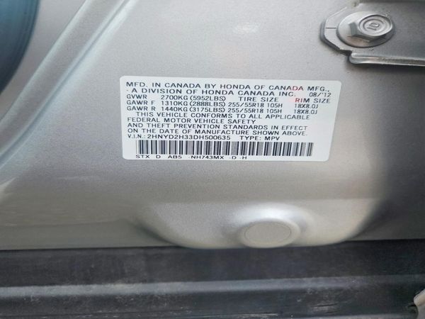 2013 ACURA MDX Tech — VINS