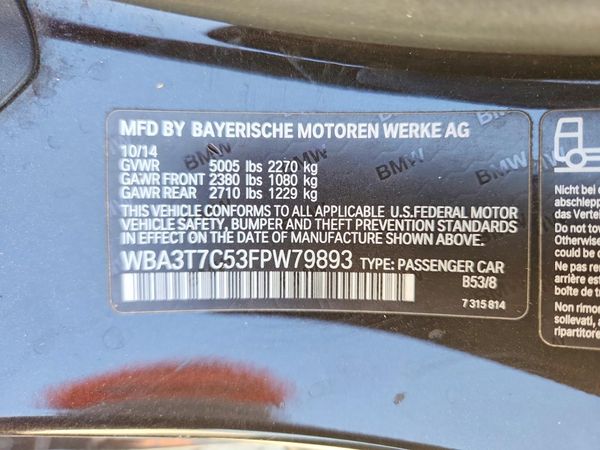 2015 BMW 435 — VINS