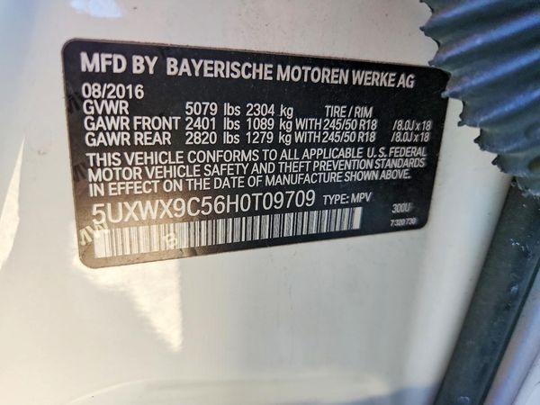 2017 BMW X3 xDrive28i — VINS