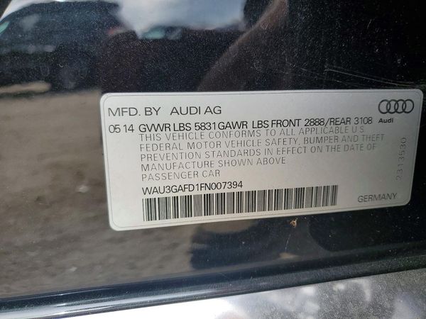 2015 AUDI A8 L — VINS