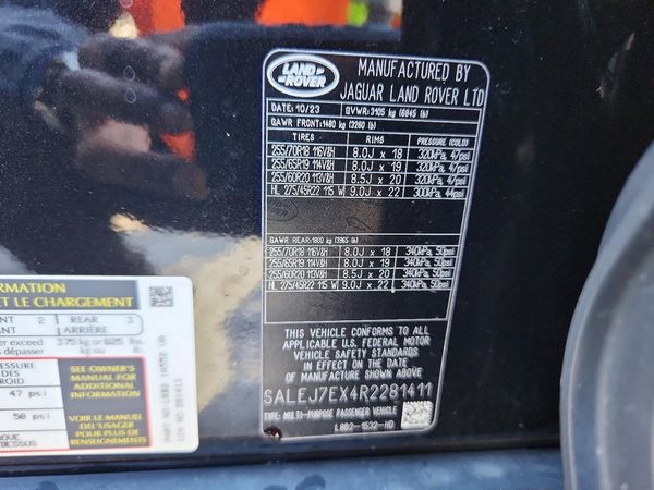 2024 LAND ROVER DEFENDER 110 S — VINS