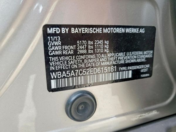 2014 BMW 528 xDrive — VINS