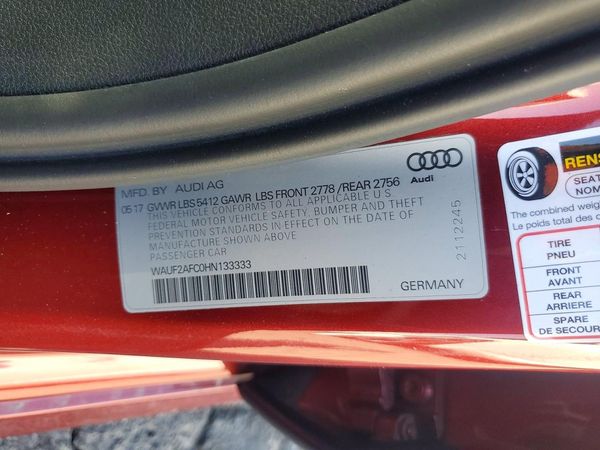 2017 AUDI A6 quattro Premium Plus — VINS