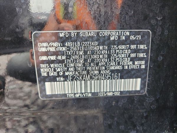 2023 SUBARU FORESTER — VINS