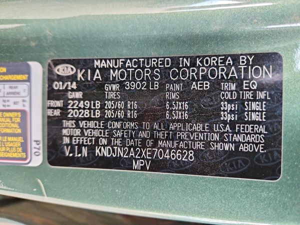 2014 KIA SOUL — VINS