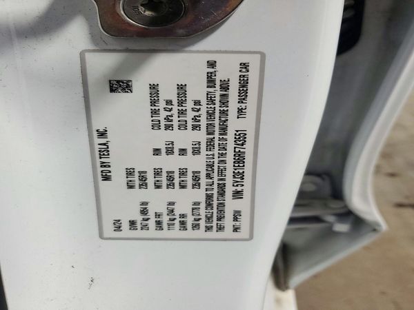 2024 TESLA MODEL 3 — VINS