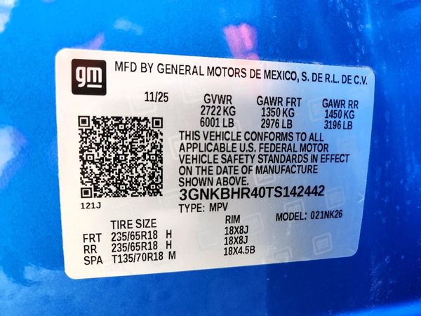 2026 CHEVROLET BLAZER 2LT — VINS