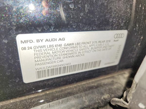 2025 AUDI A8 quattro — VINS