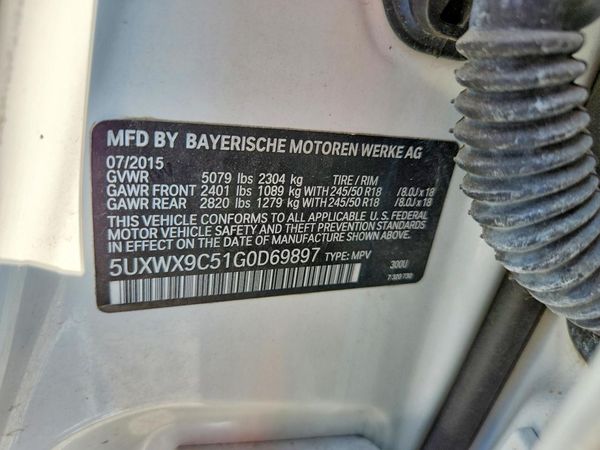 2016 BMW X3 xDrive28i — VINS