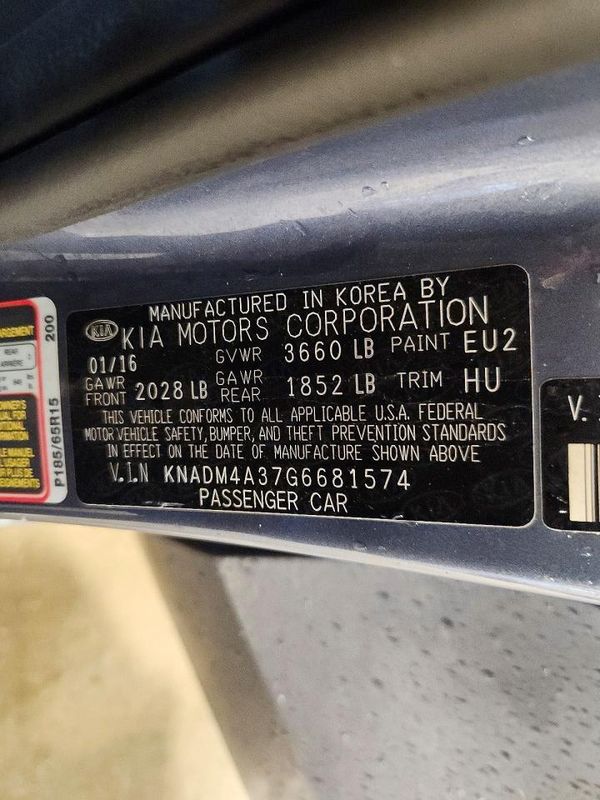 2016 KIA RIO — VINS