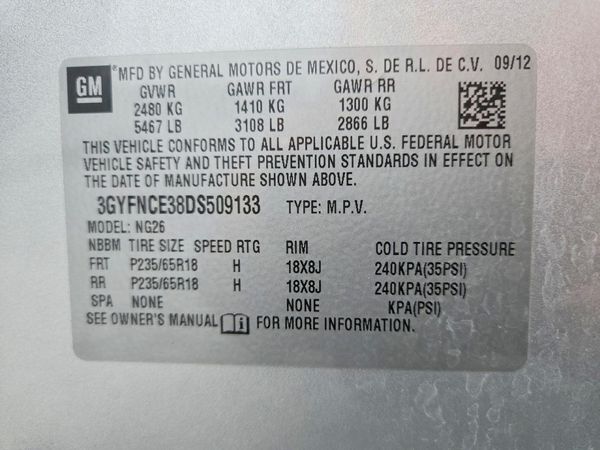 2013 CADILLAC SRX Luxury — VINS