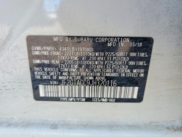 2018 SUBARU CROSSTREK Premium+BSD — VINS