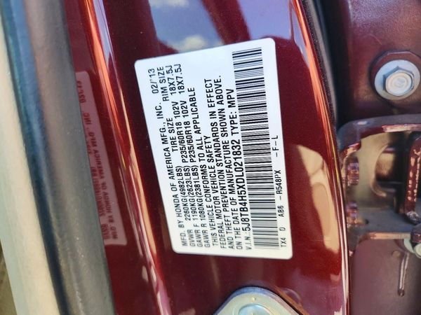 2013 ACURA RDX — VINS