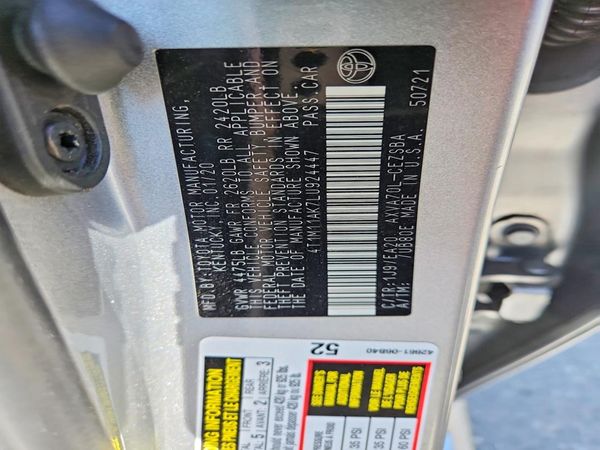 2020 TOYOTA CAMRY