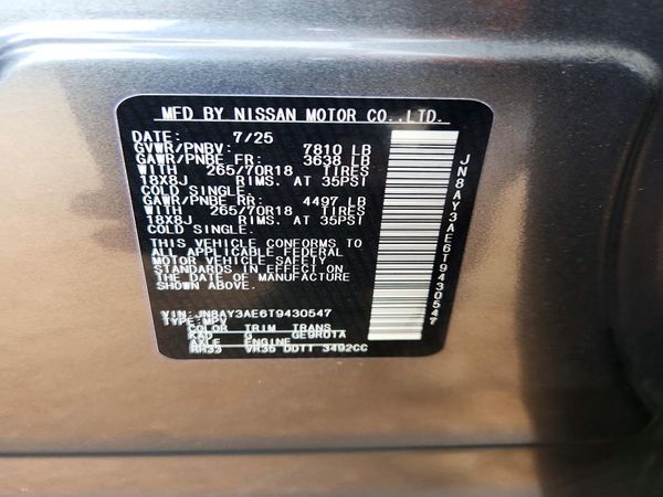 2026 NISSAN ARMADA — VINS