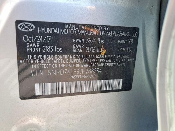 2018 HYUNDAI ELANTRA SE — VINS