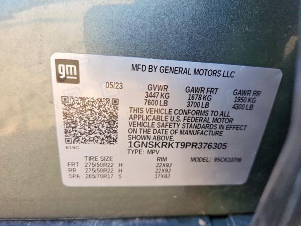 2023 CHEVROLET TAHOE RST — VINS