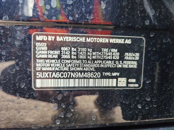 2022 BMW X5 xDrive45e — VINS