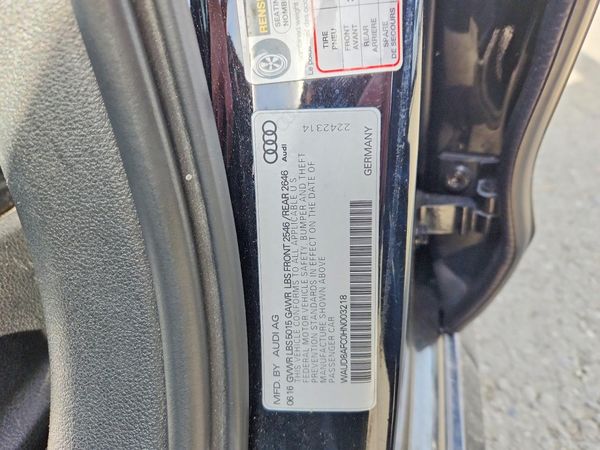 2017 AUDI A6 Premium Plus — VINS
