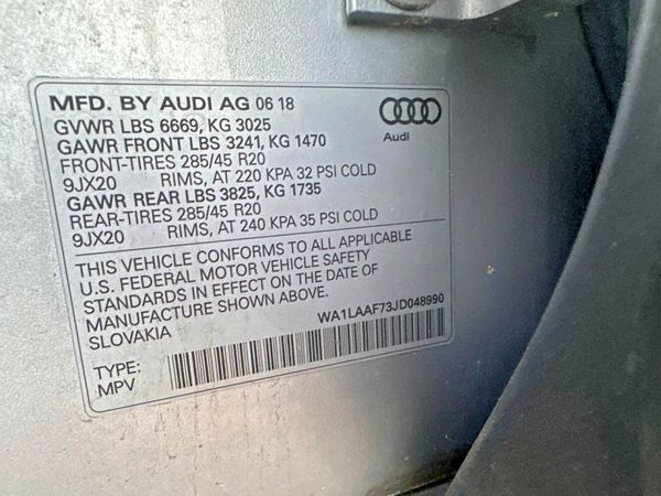 2018 AUDI Q7 quattro Premium Plus
