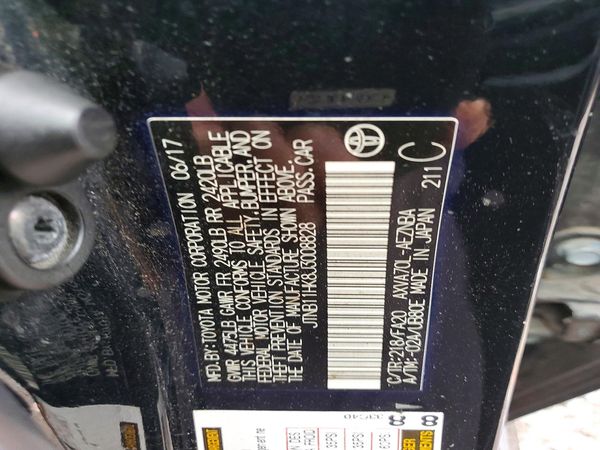 2018 TOYOTA CAMRY LE/SE/XLE/XSE — VINS