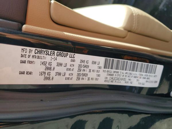 2014 JEEP CHEROKEE Overland — VINS