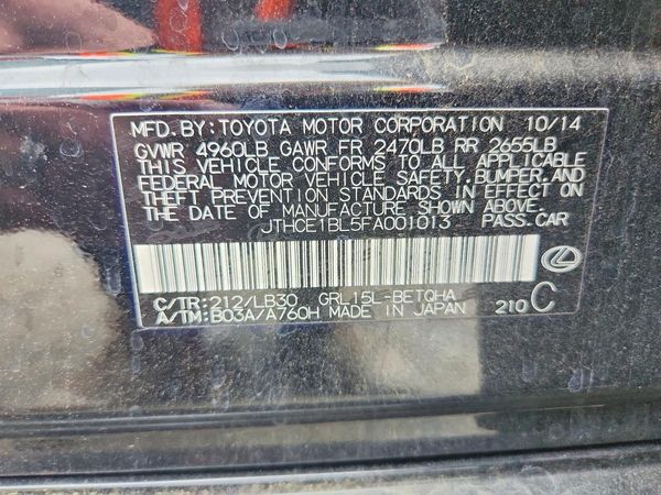 2015 LEXUS GS 350 — VINS
