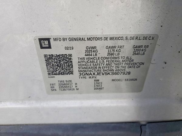 2019 CHEVROLET EQUINOX LT (2FL)
