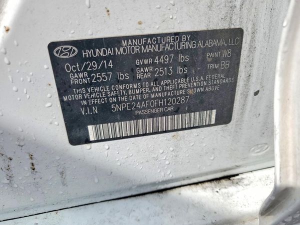 2015 HYUNDAI SONATA SE, ECO — VINS