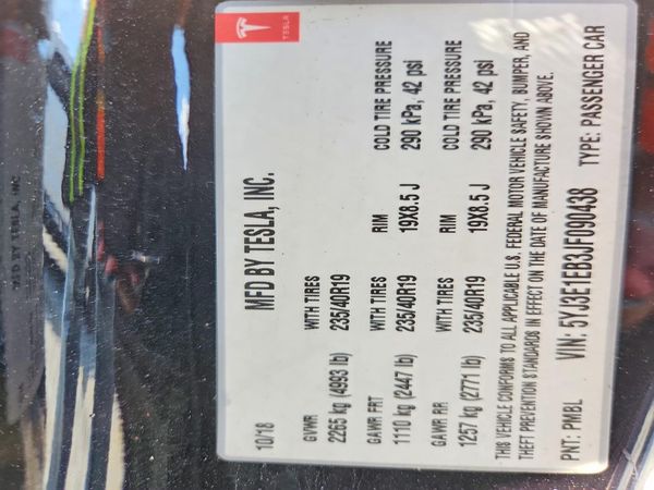 2018 TESLA MODEL 3 — VINS