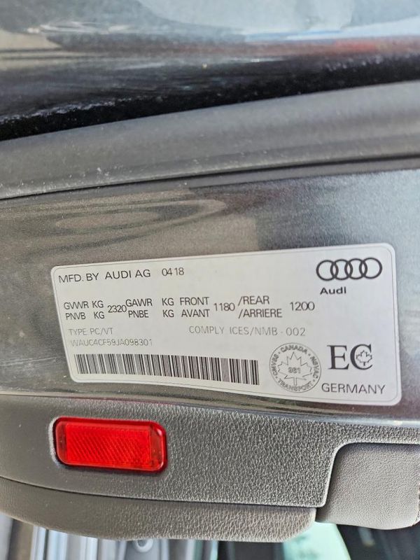 2018 AUDI S5 — VINS