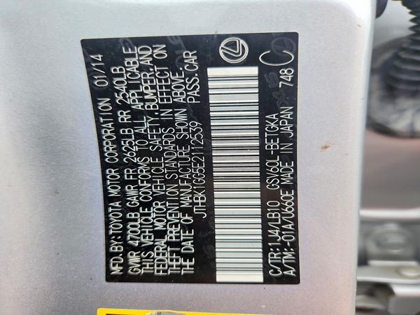 2014 LEXUS ES 350 — VINS