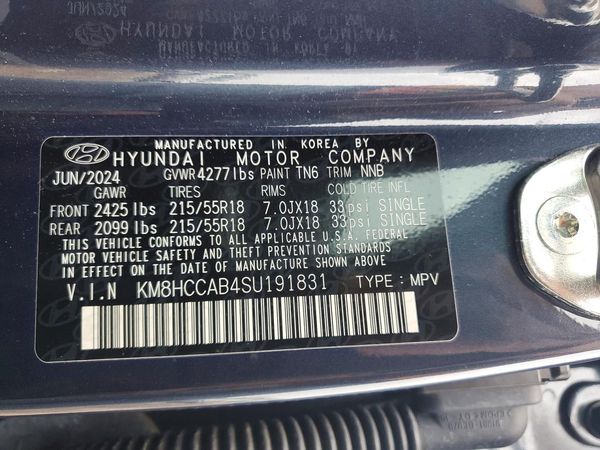 2025 HYUNDAI KONA — VINS