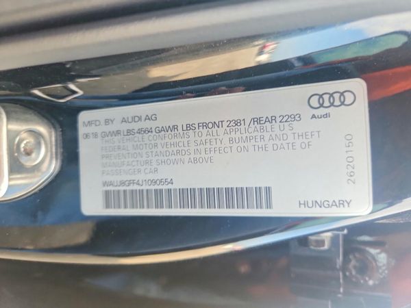 2018 AUDI A3 — VINS