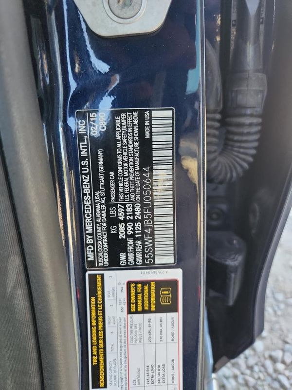 2015 MERCEDES-BENZ C — VINS