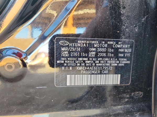 2014 HYUNDAI ELANTRA — VINS