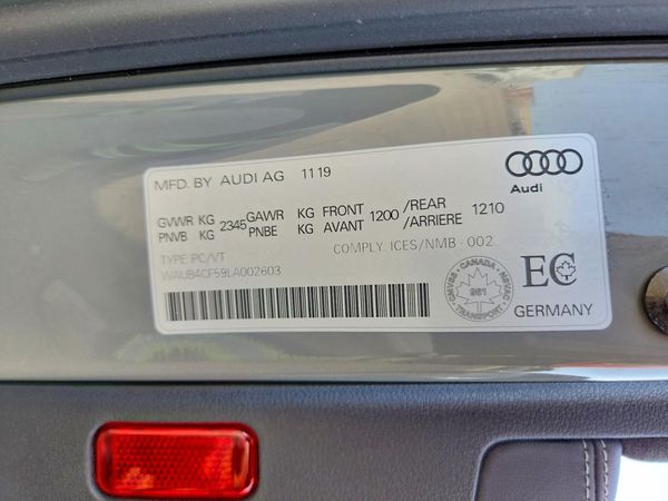 2020 AUDI S5 quattro Premium Plus — VINS