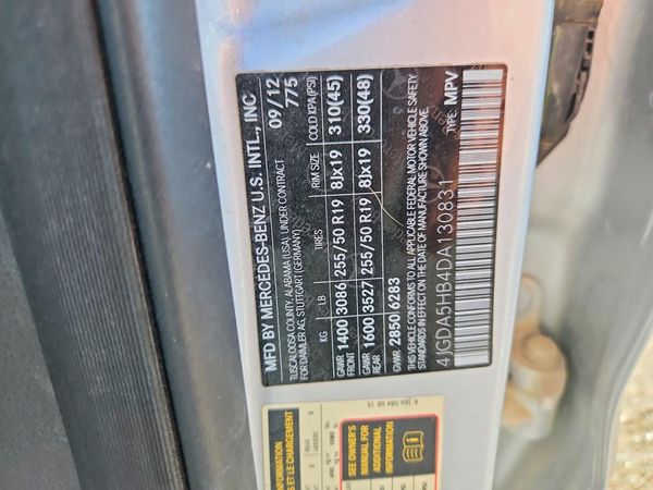 2013 MERCEDES-BENZ ML — VINS