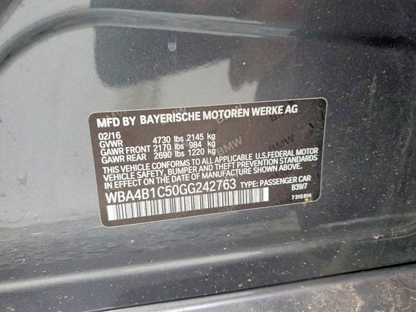 2016 BMW 435 — VINS