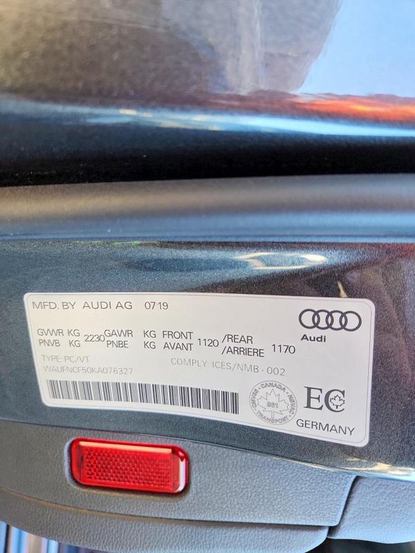 2019 AUDI A5 S Line quattro Prestige — VINS