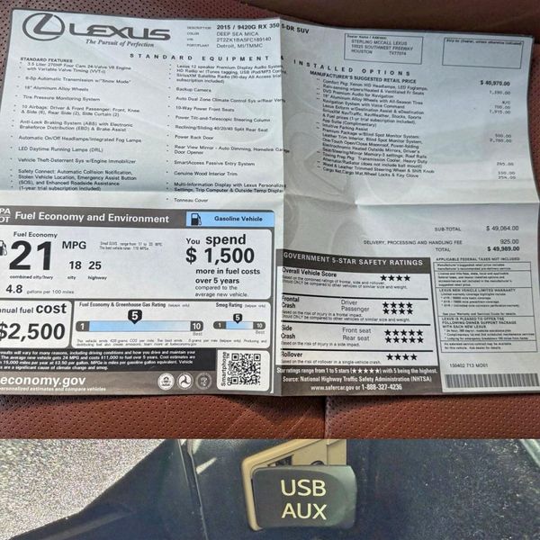 2015 LEXUS RX 350