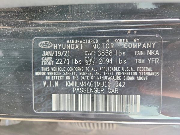 2021 HYUNDAI ELANTRA Blue — VINS