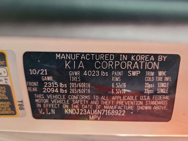 2022 KIA SOUL LX, S, X Line — VINS