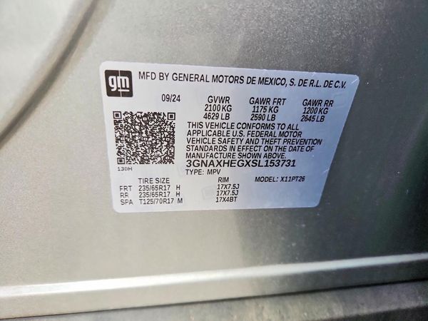 2025 CHEVROLET EQUINOX 1LT — VINS