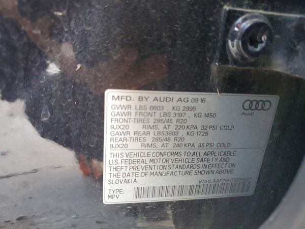 2017 AUDI Q7 — VINS
