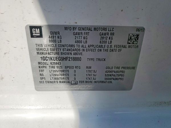 2017 CHEVROLET SILVERADO Work Truck/LS/Fleet/Base — VINS