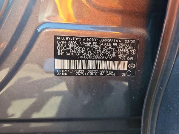 2023 LEXUS IS — VINS
