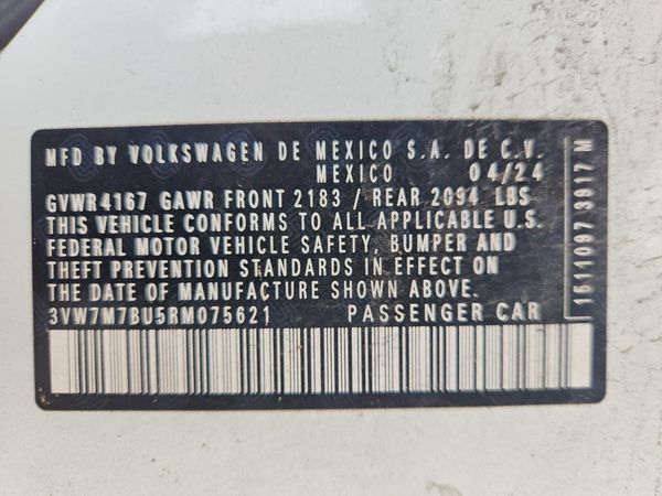 2024 VOLKSWAGEN JETTA SE, SE (AQ301 Trans) — VINS