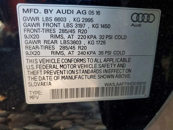 2017 AUDI Q7 quattro Premium Plus